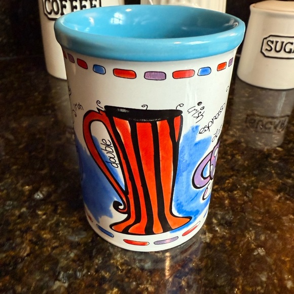 Artistic Blue and White Ceramic Mug - Picture 6 of 6
